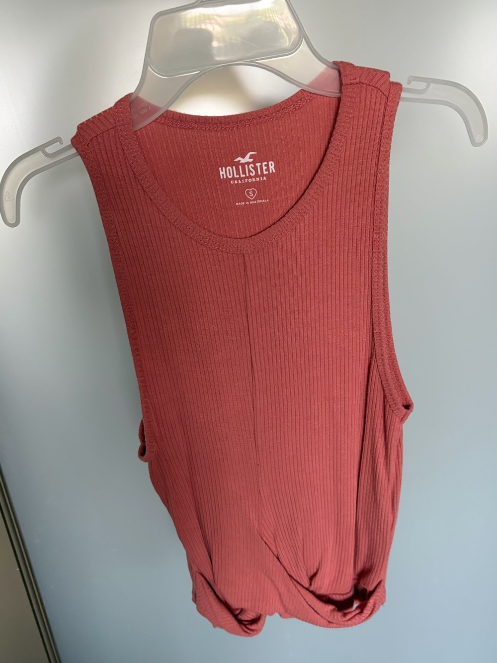 Hollister Ribbed Twist-Hem Tank Top